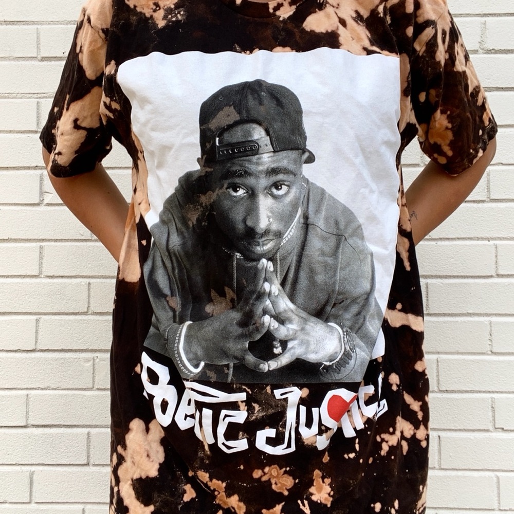 Tupac Bleached Custom Tshirt